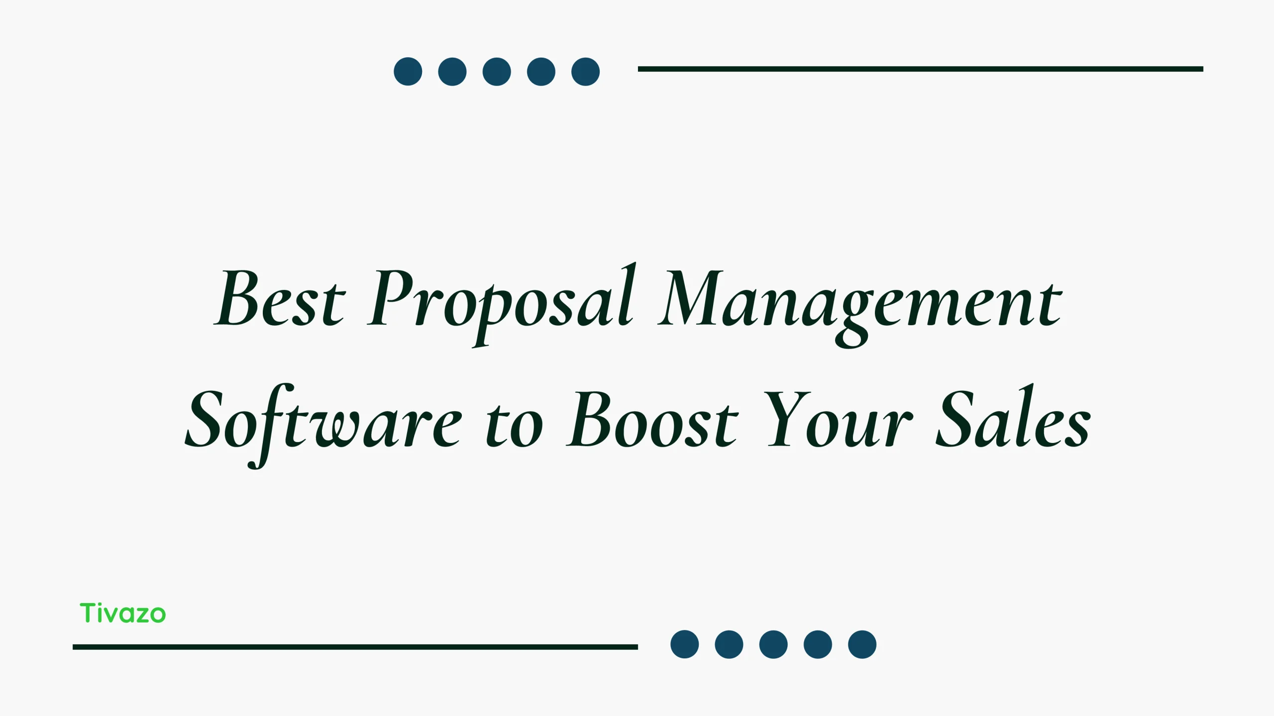 Best Proposal Management Tool