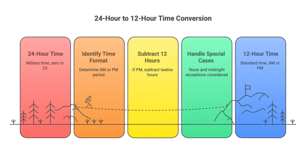 a picture 24-Hour Clock to 12-Hour
