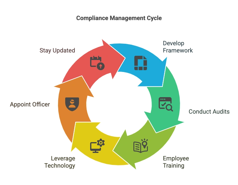 A picture showing Strategies to Ensure Compliance