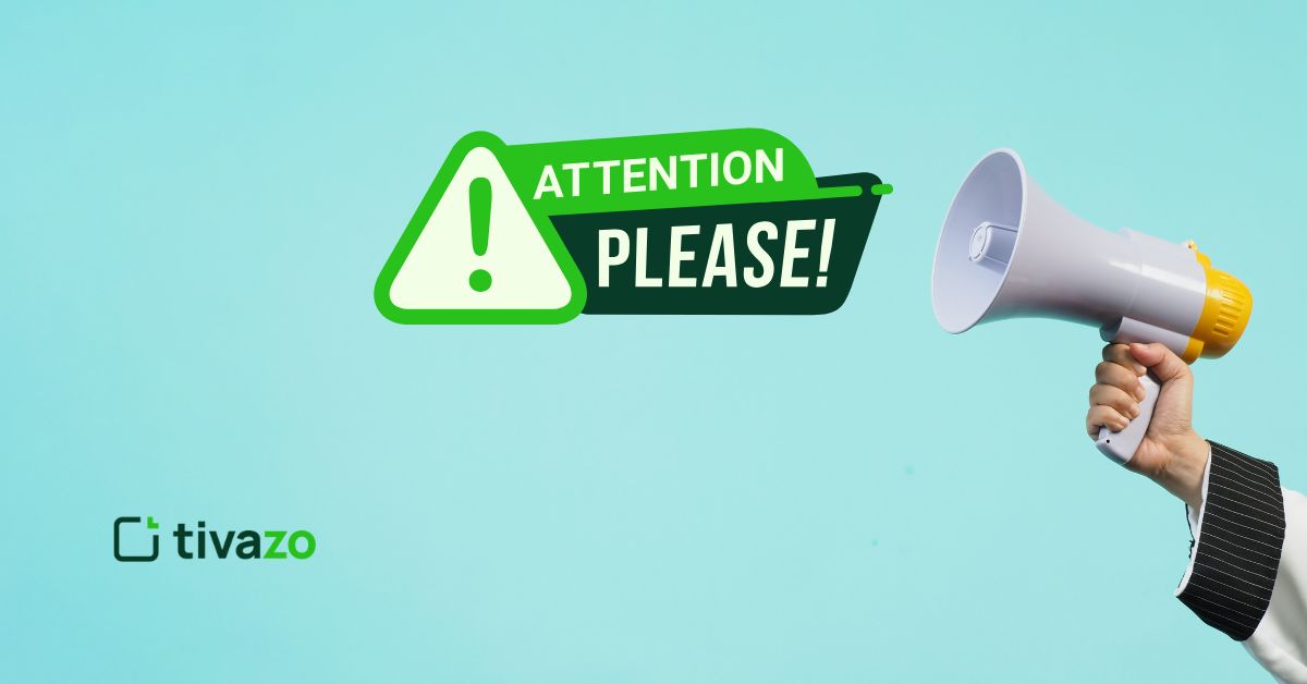 Attention management showing by a hand speaker