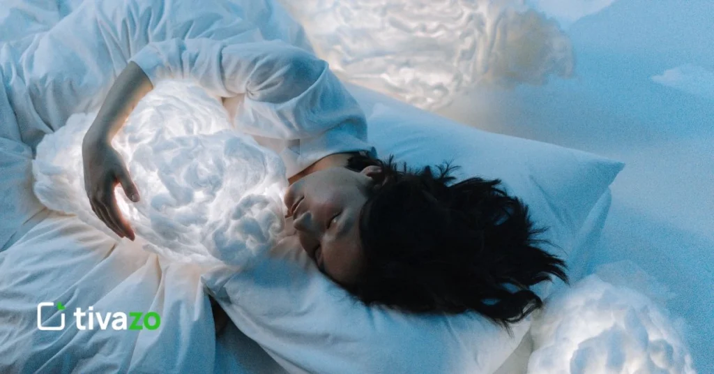 a girl is in deep sleep for good Morning Routine 