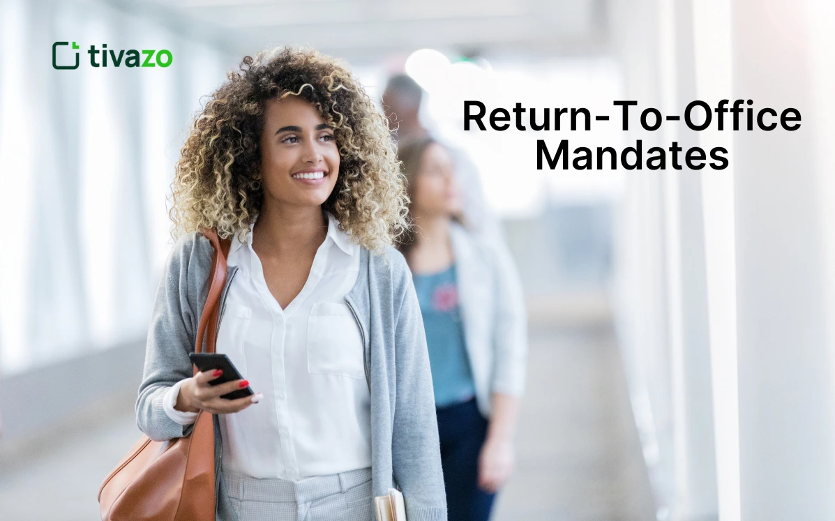 Employee returning to office under new return-to-office mandates