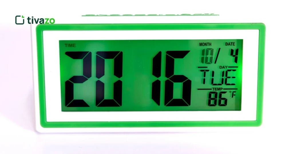 A picture of digital clock to measure time