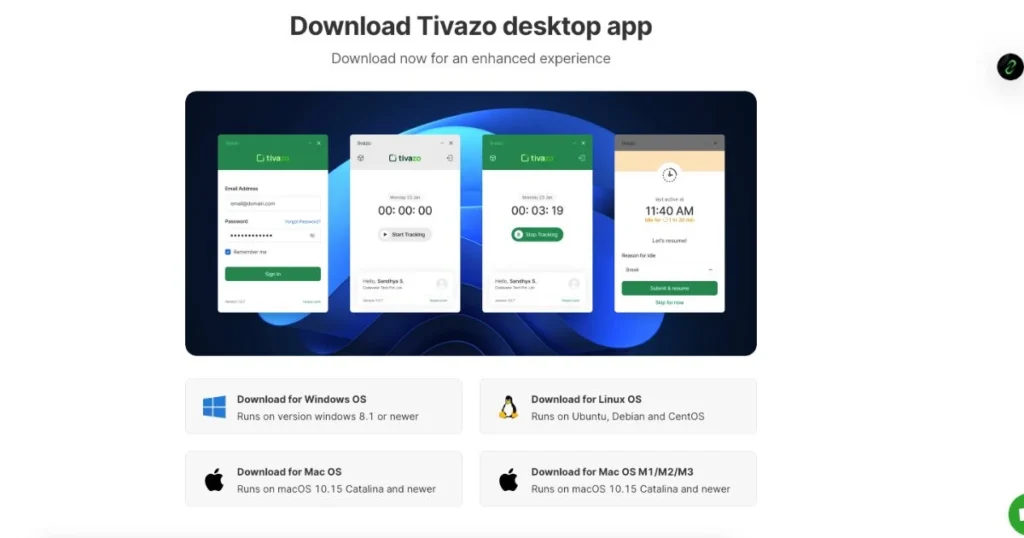 a picture of Tivazo time tracking