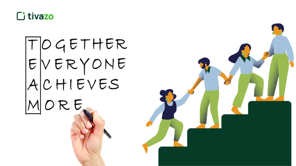 Team working together to achieve common goals and success