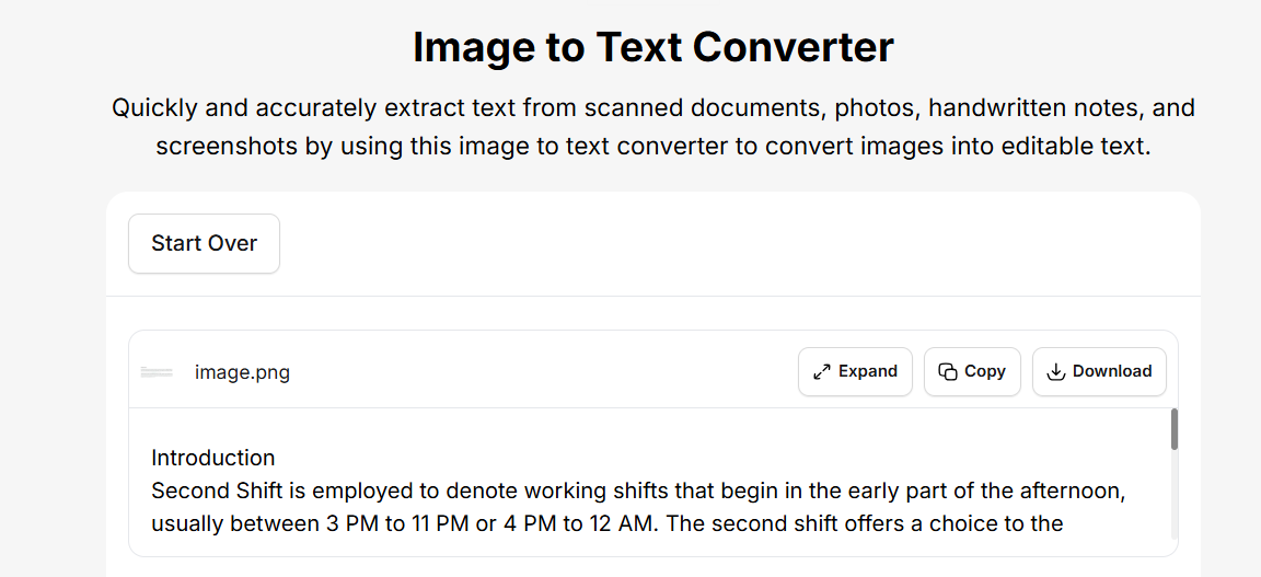 Imagetotext.cc: An efficient OCR tools among the top 5 for extracting text from images and boosting productivity
