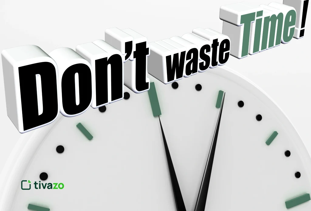 image showing not to waste time 
