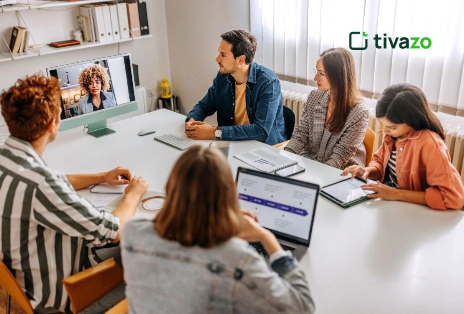 A picture of hybrid work in a group