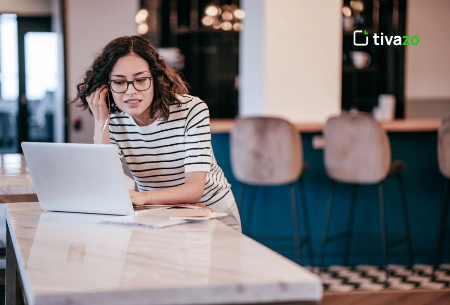 a picture of a girl as a remote workers in new delhi