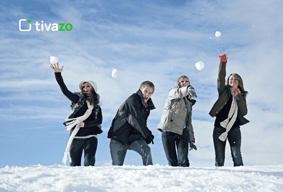 snow ball fight