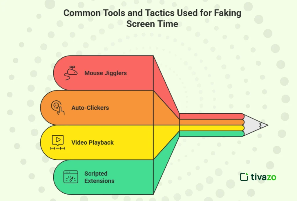 Tools and Tactivs used for fake screen time 
