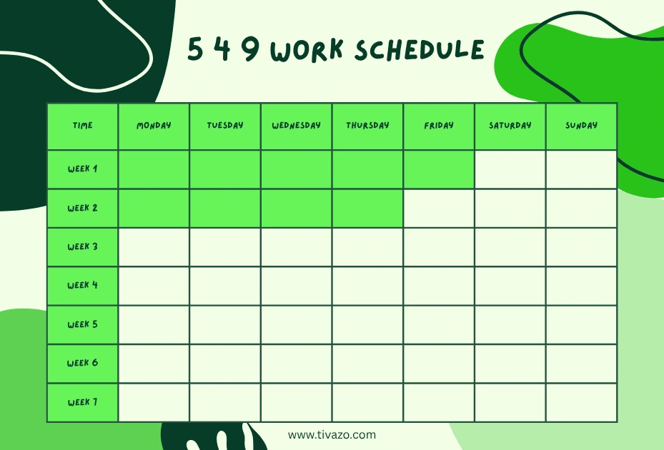 5 4 9 work schedule