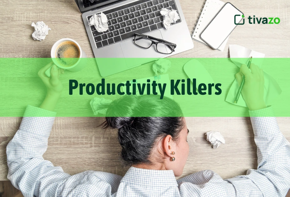 a picture of a girl sleeping as productivity killers