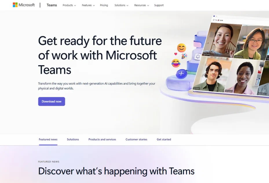 Dashboard of Microsoft Teams
