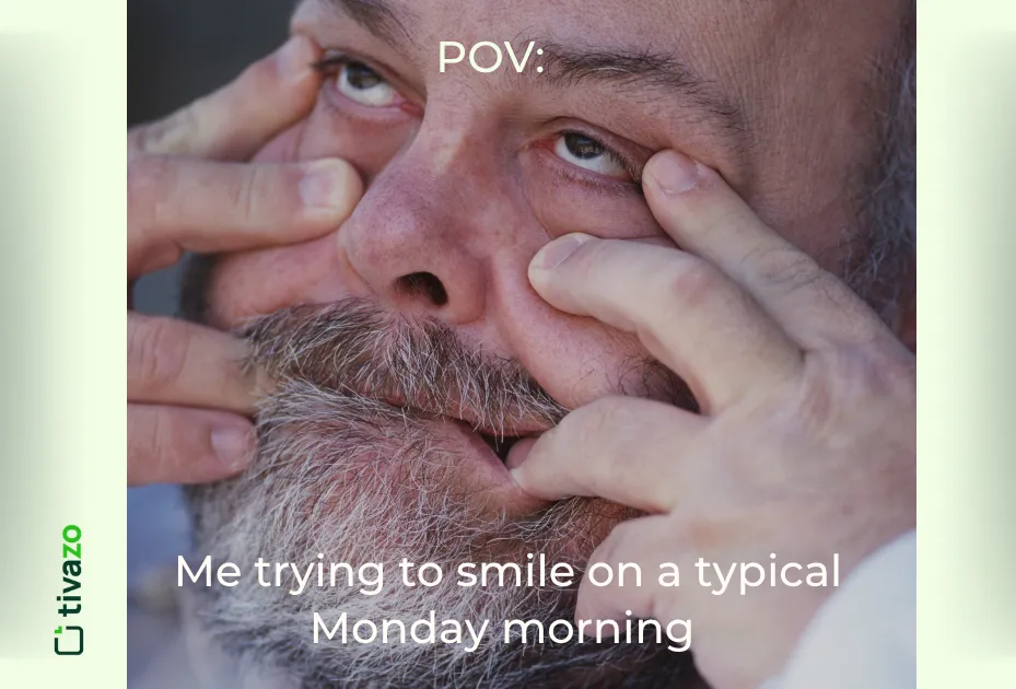 an image of Monday mood of employees 