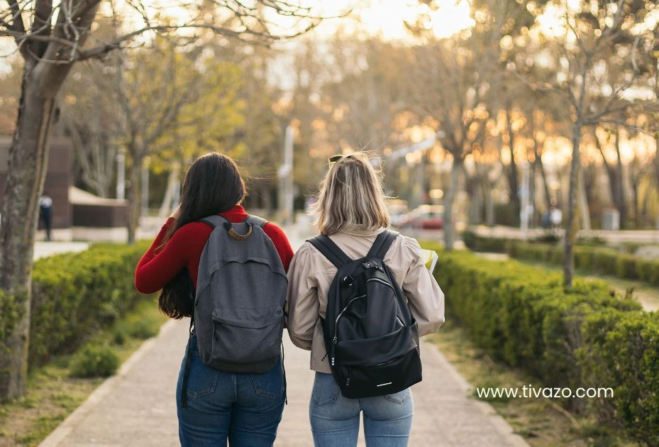 A picture of a girl going back to school 