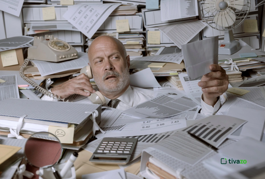 Feature image overwhelmed at work