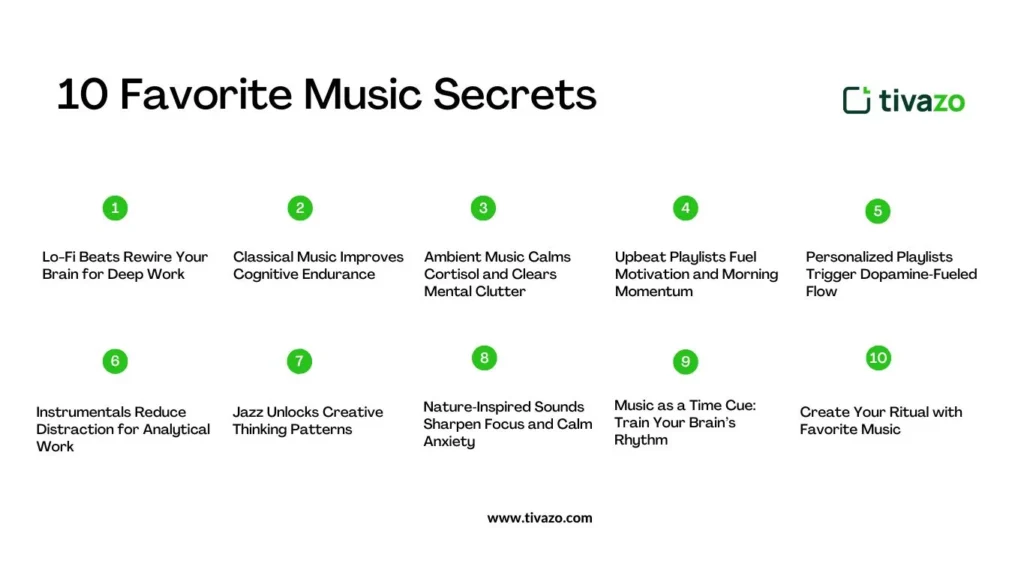 10 Favorite Music Secrets That Ignite Laser-Sharp Focus and Productivity