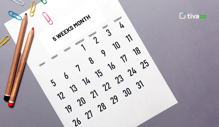 Which Months Have 5 Weeks in 2025