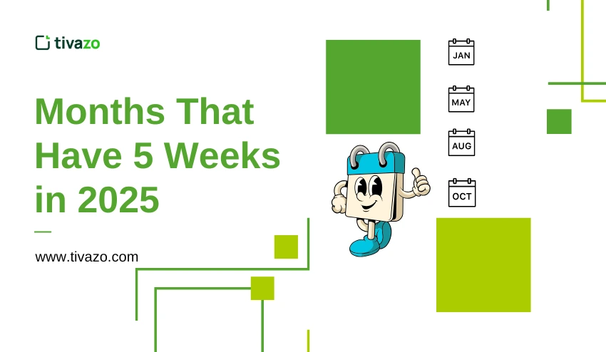 Months That Have 5 Weeks in 2025