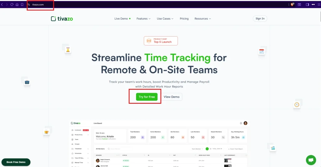 Steps for Tivazo Free Trial